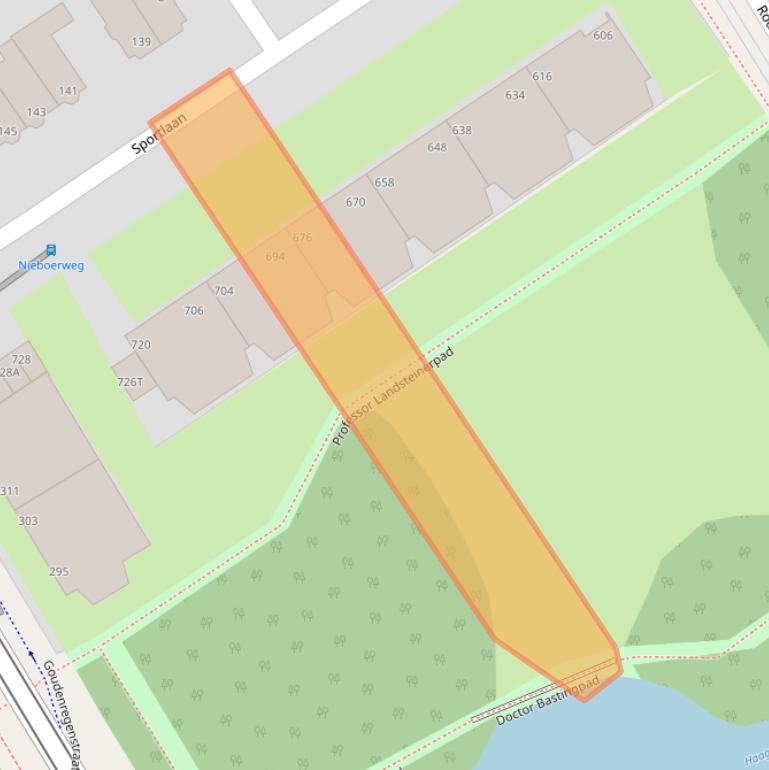 Kaart van postcodegebied 2566MP.