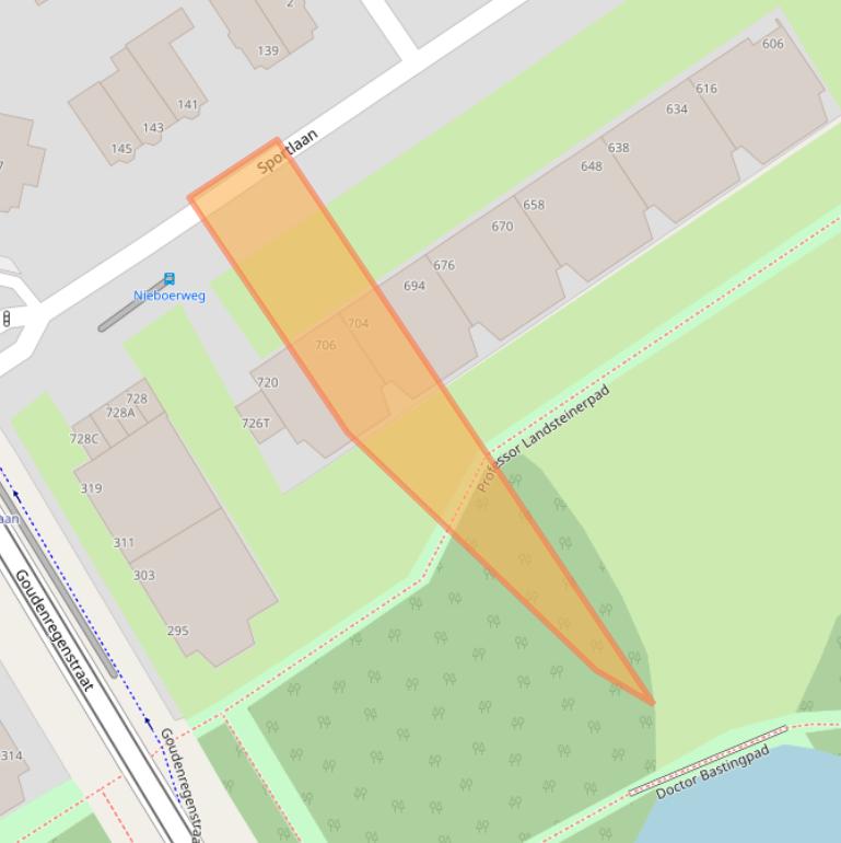 Kaart van postcodegebied 2566MR.