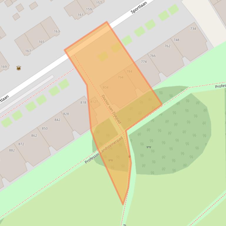 Kaart van postcodegebied 2566MT.