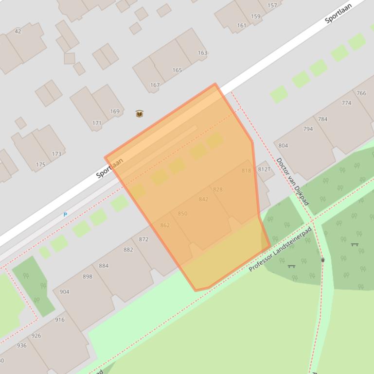 Kaart van postcodegebied 2566NA.