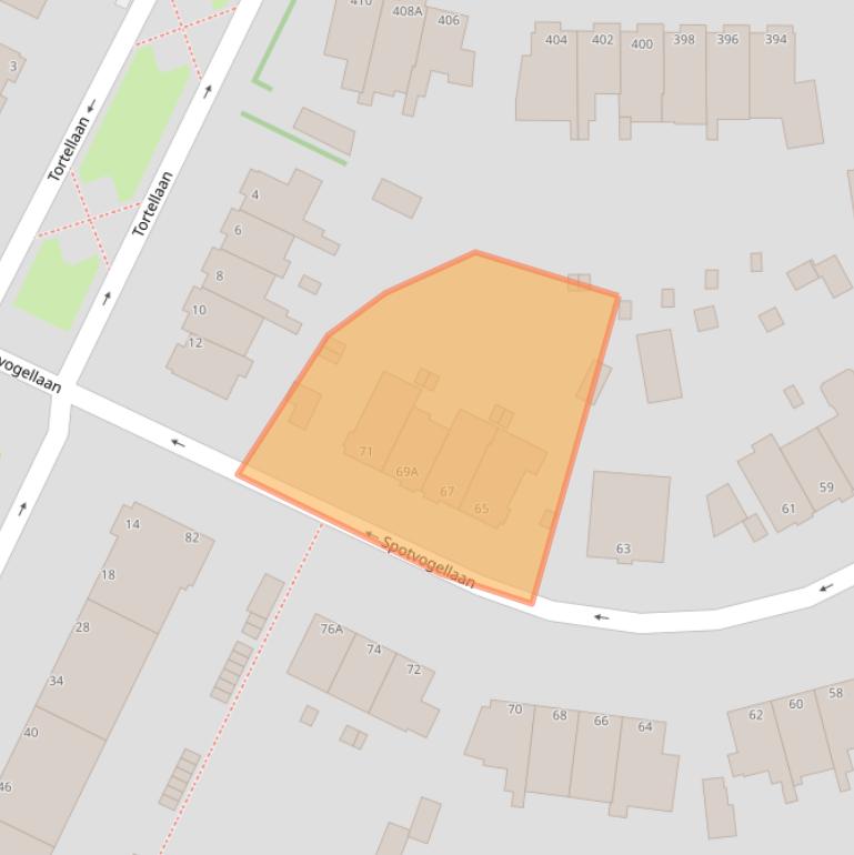 Kaart van postcodegebied 2566PE.