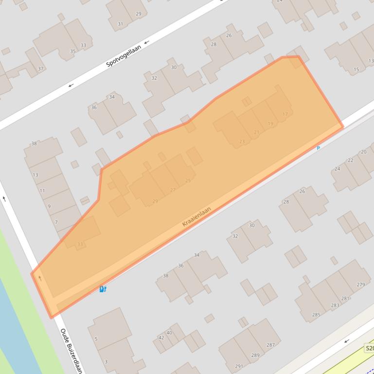 Kaart van postcodegebied 2566RB.