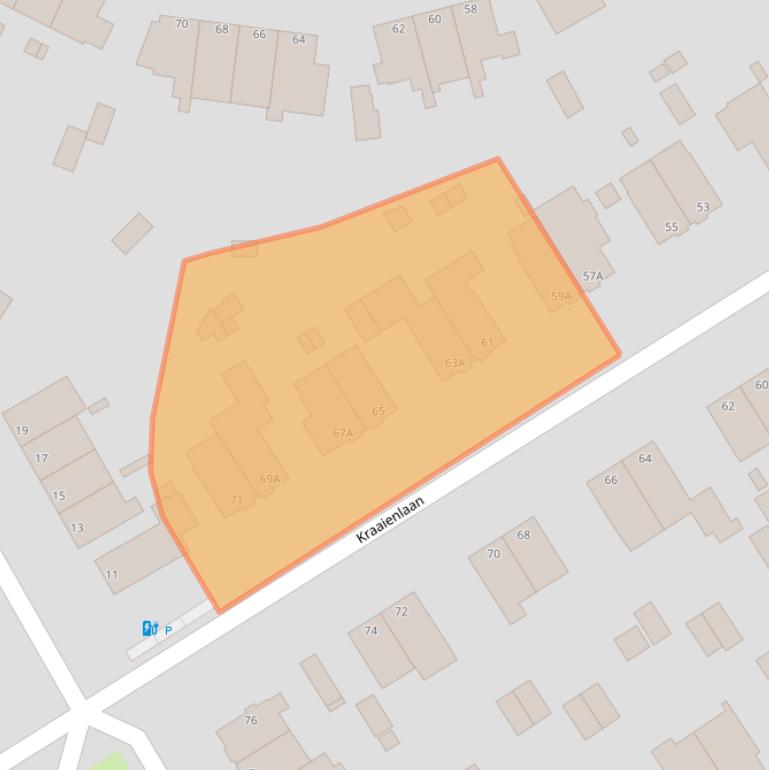 Kaart van postcodegebied 2566RD.