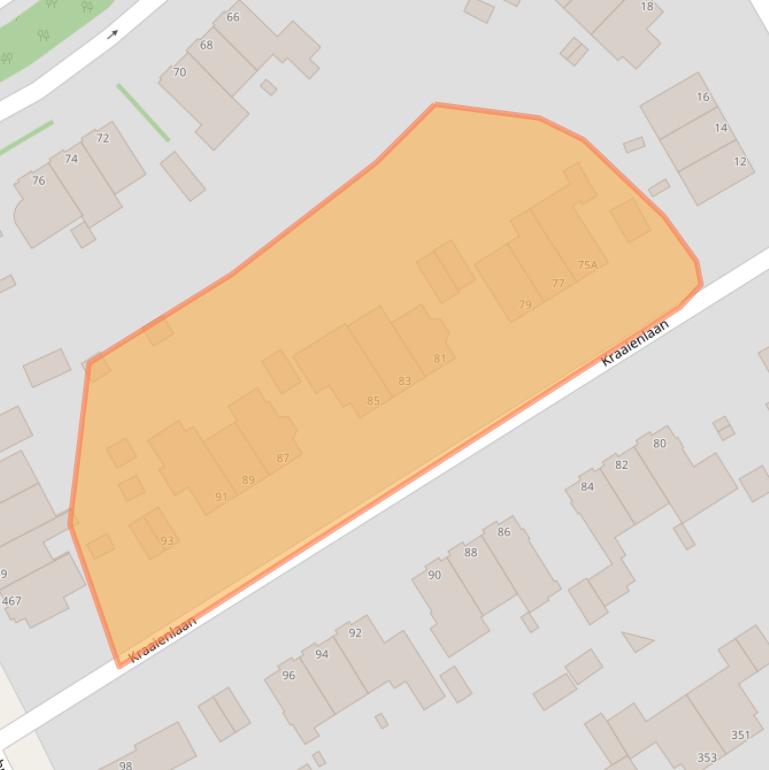 Kaart van postcodegebied 2566RE.