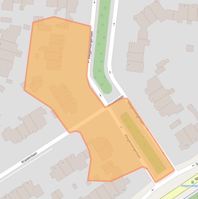 Kaart van postcodegebied 2566RN.