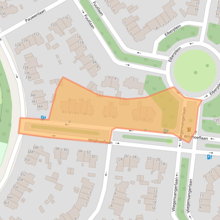 Kaart van postcodegebied 2566RS.