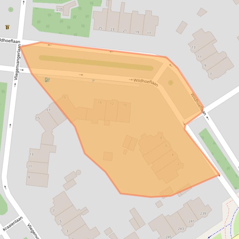 Kaart van postcodegebied 2566RT.