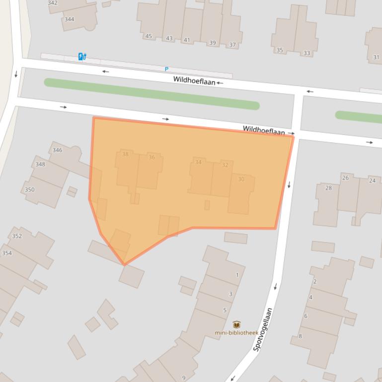 Kaart van postcodegebied 2566RW.