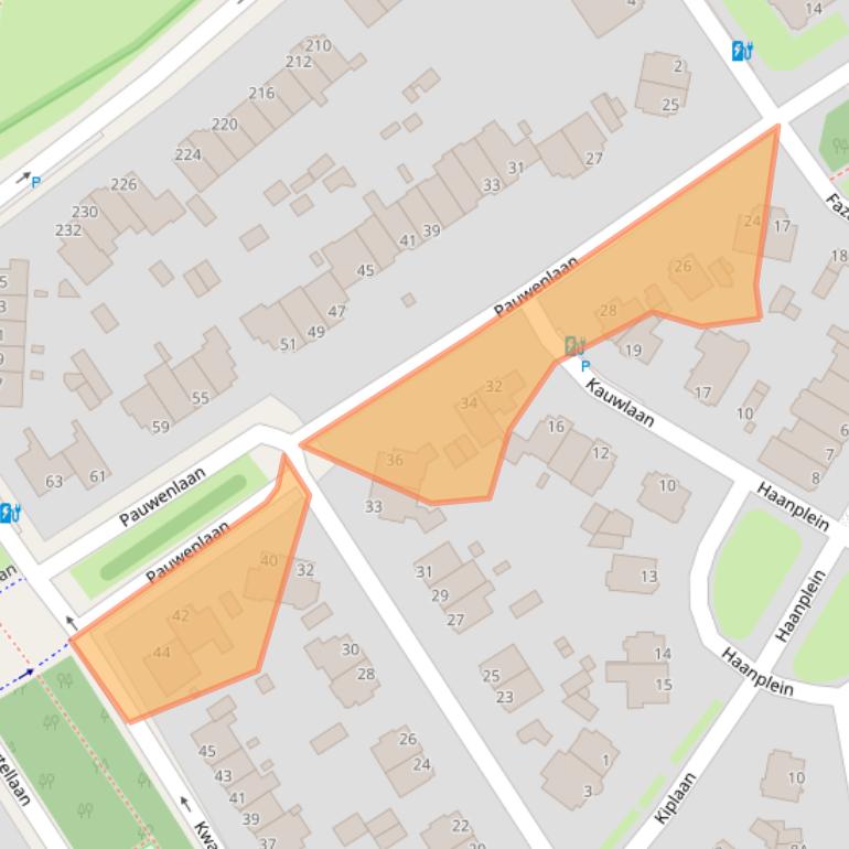 Kaart van postcodegebied 2566TJ.