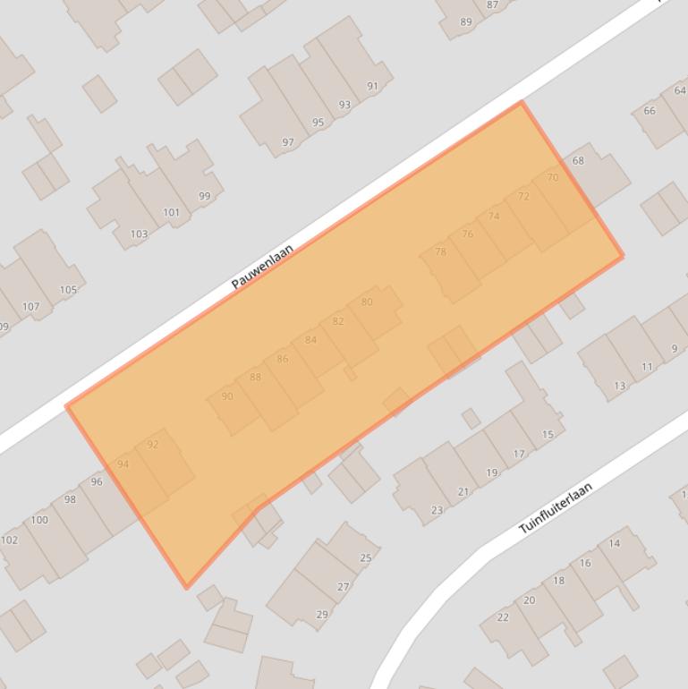 Kaart van postcodegebied 2566TL.