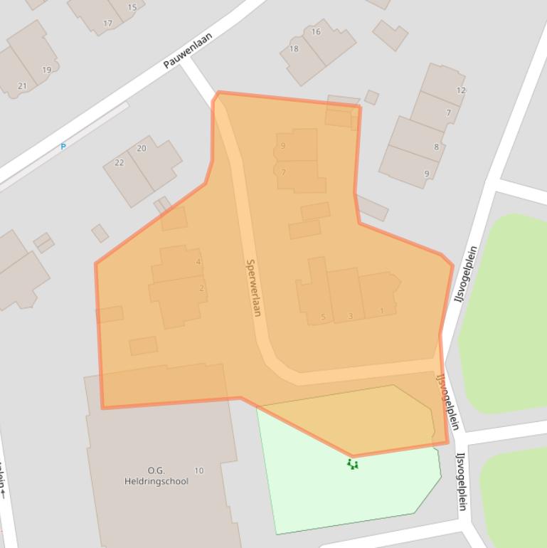 Kaart van postcodegebied 2566VM.