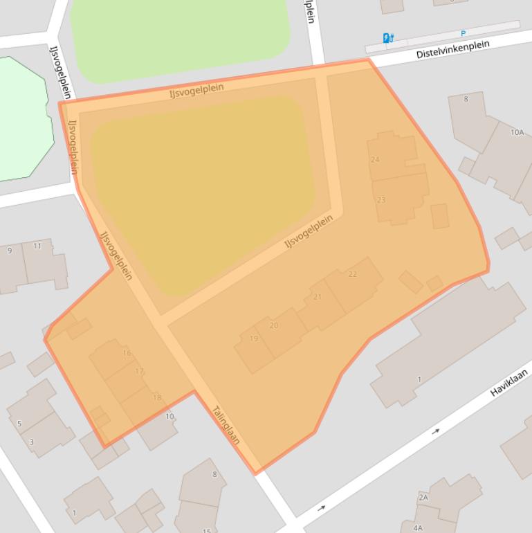 Kaart van postcodegebied 2566VX.