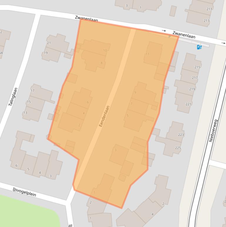 Kaart van postcodegebied 2566VZ.