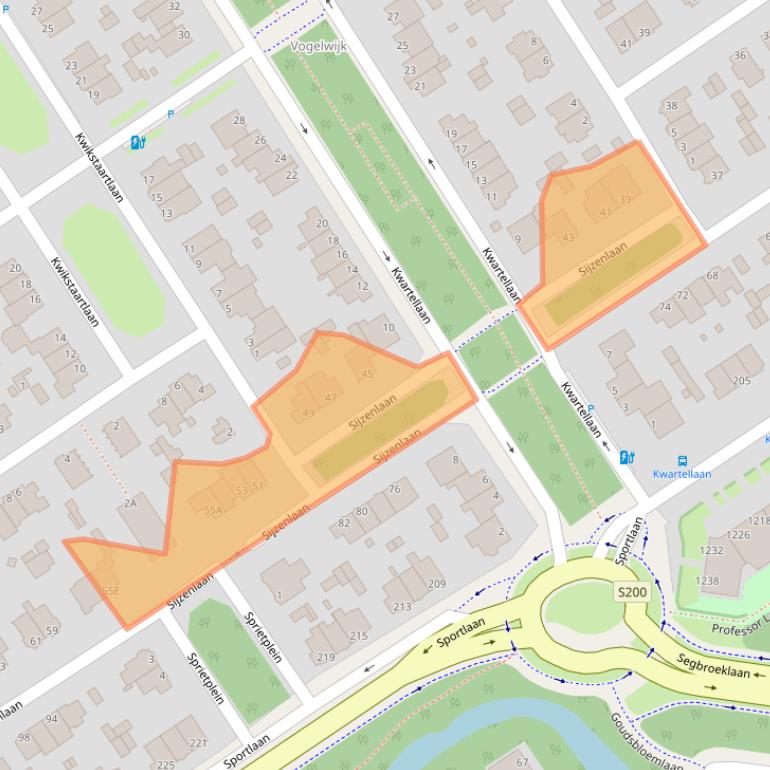 Kaart van postcodegebied 2566WD.