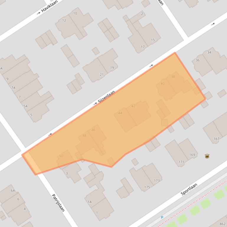 Kaart van postcodegebied 2566WJ.