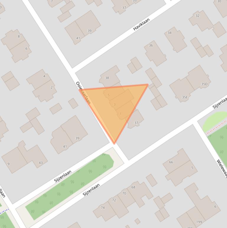 Kaart van postcodegebied 2566WR.