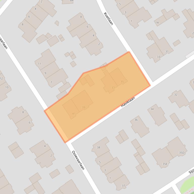 Kaart van postcodegebied 2566XE.