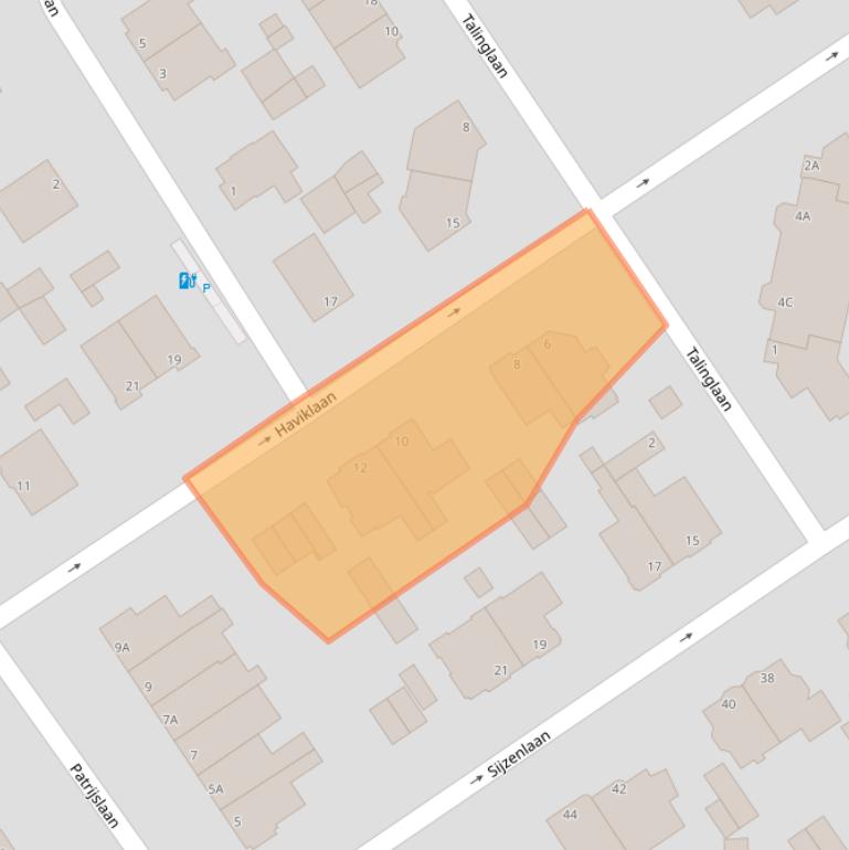 Kaart van postcodegebied 2566XH.