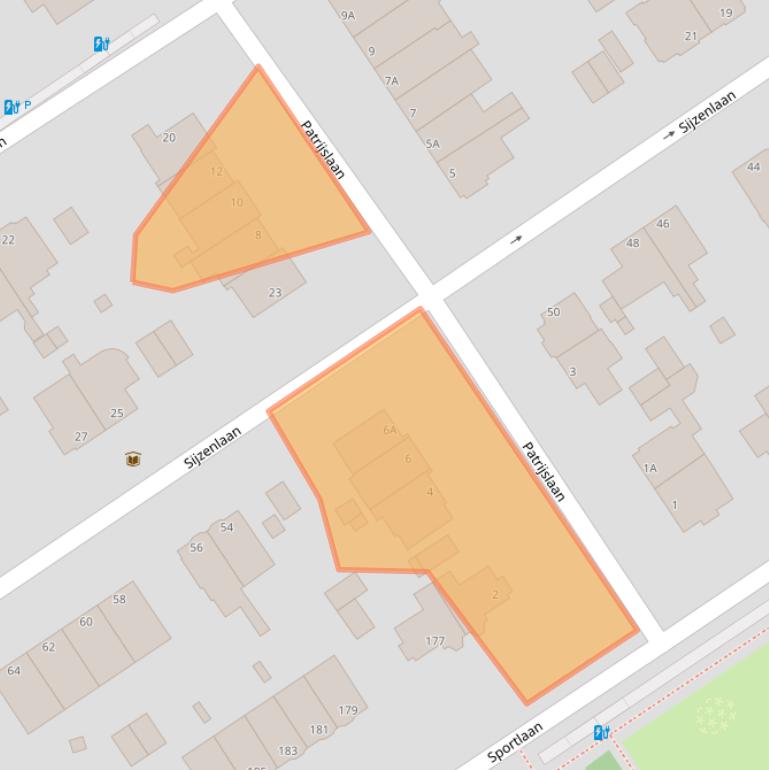 Kaart van postcodegebied 2566XM.