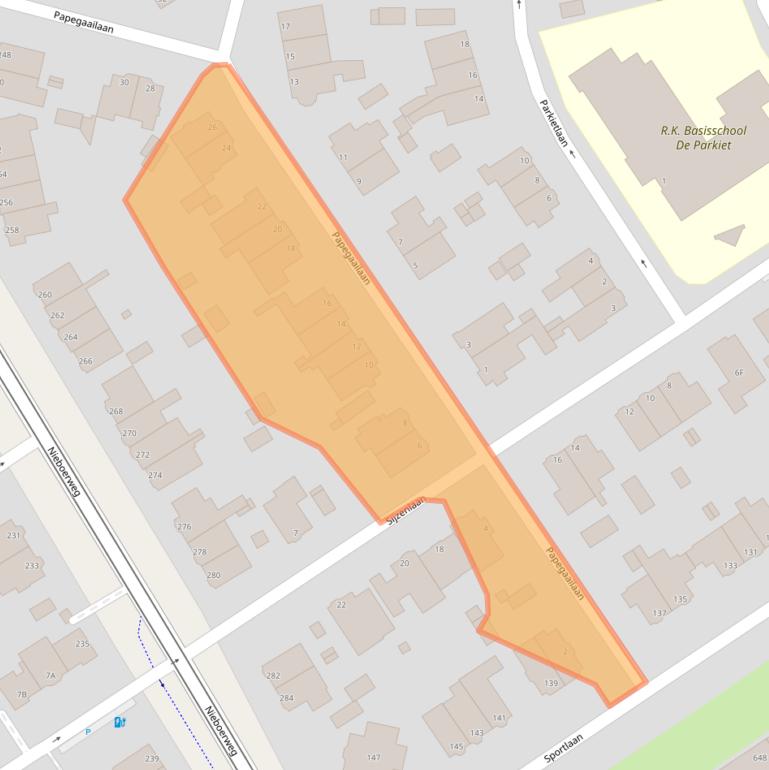 Kaart van postcodegebied 2566XR.