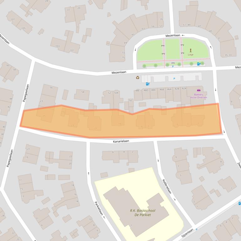 Kaart van postcodegebied 2566XX.