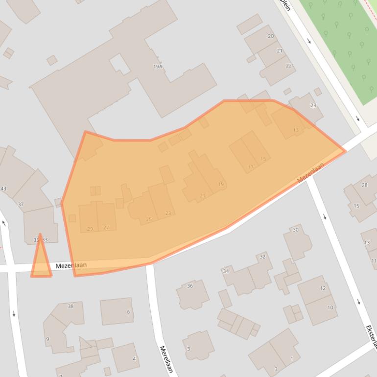 Kaart van postcodegebied 2566ZB.