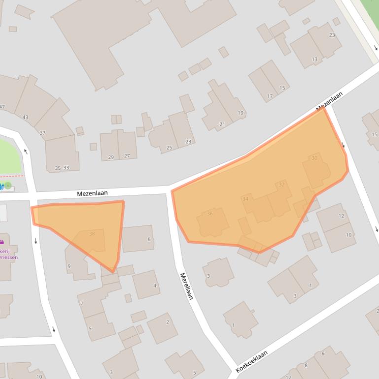 Kaart van postcodegebied 2566ZH.