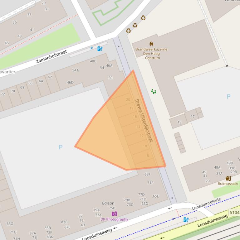 Kaart van postcodegebied 2571AC.