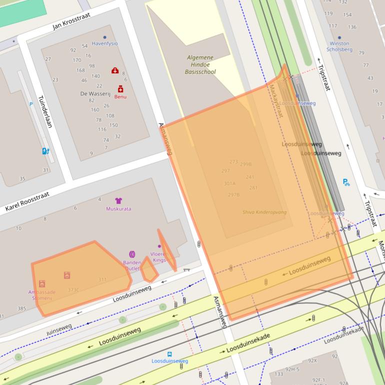 Kaart van postcodegebied 2571AD.