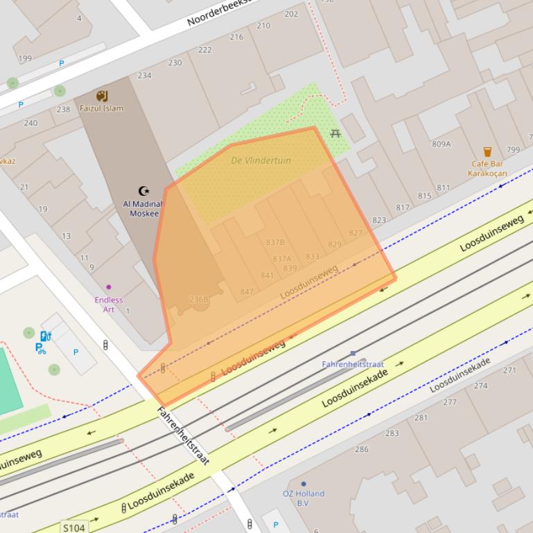 Kaart van postcodegebied 2571AT.