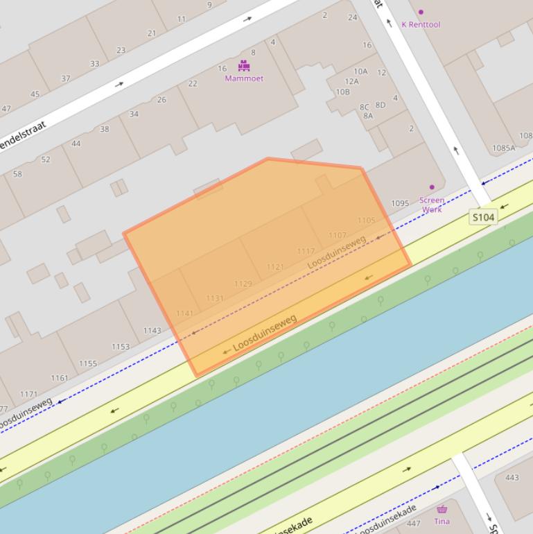 Kaart van postcodegebied 2571BD.