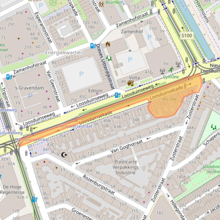 Kaart van postcodegebied 2571BM.