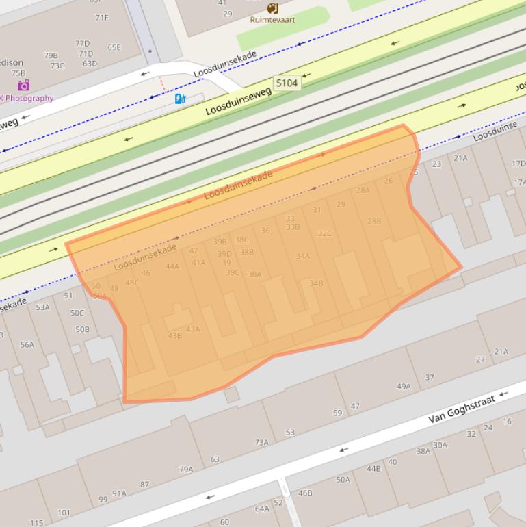 Kaart van postcodegebied 2571BN.