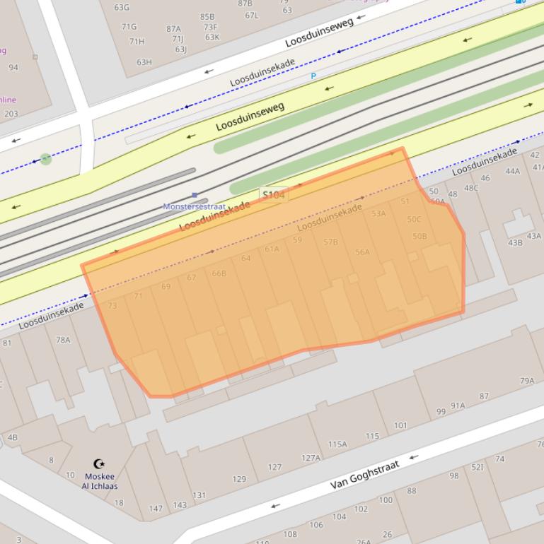 Kaart van postcodegebied 2571BP.