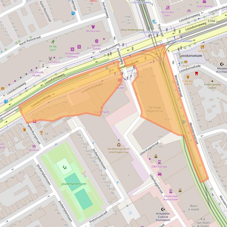 Kaart van postcodegebied 2571BS.