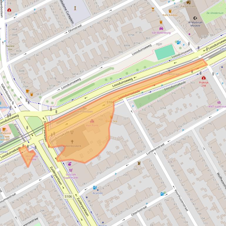 Kaart van postcodegebied 2571CE.