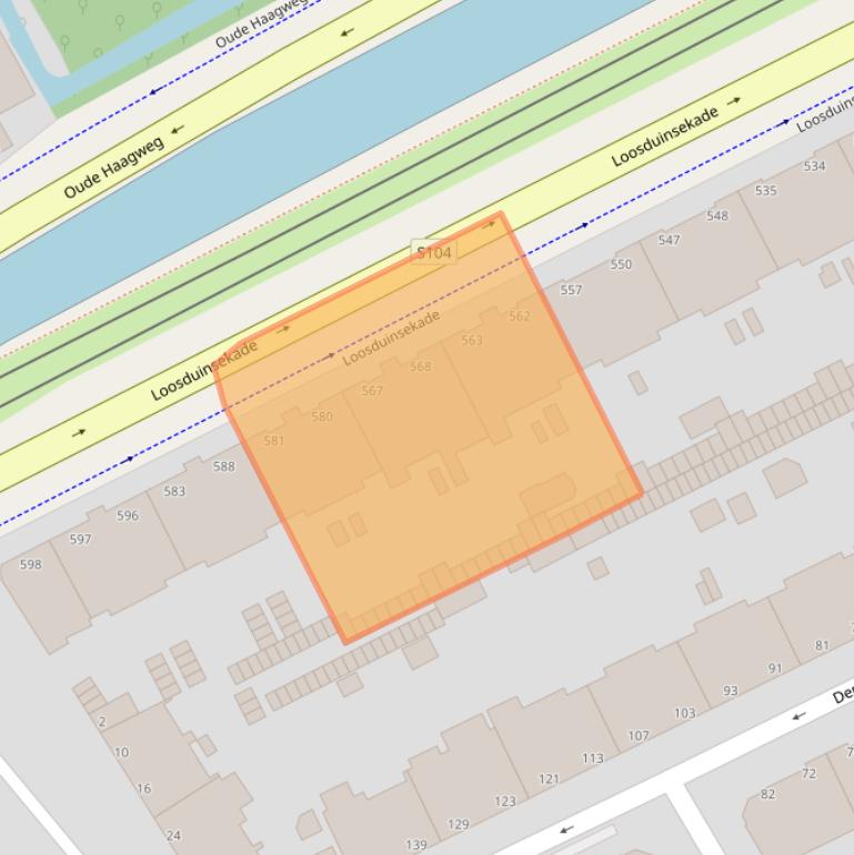 Kaart van postcodegebied 2571CR.