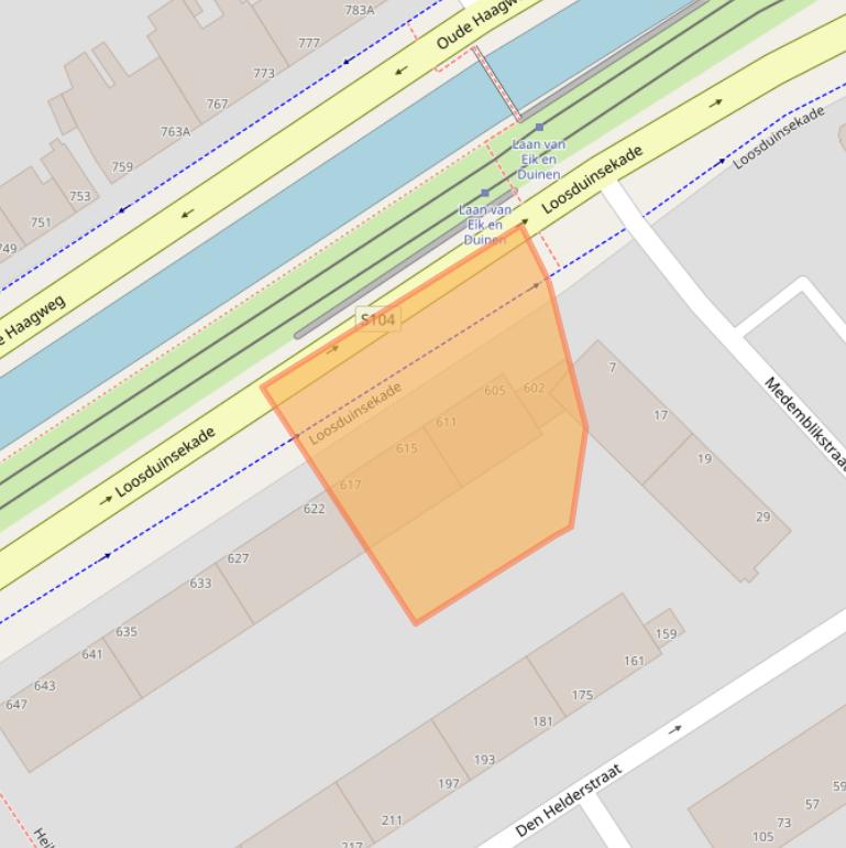 Kaart van postcodegebied 2571CT.