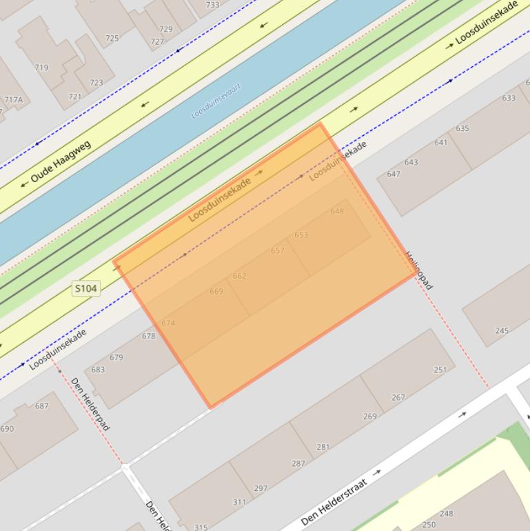 Kaart van postcodegebied 2571CW.