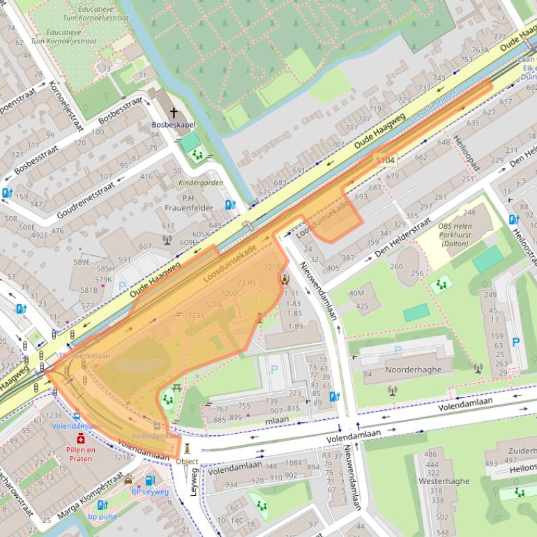 Kaart van postcodegebied 2571CZ.