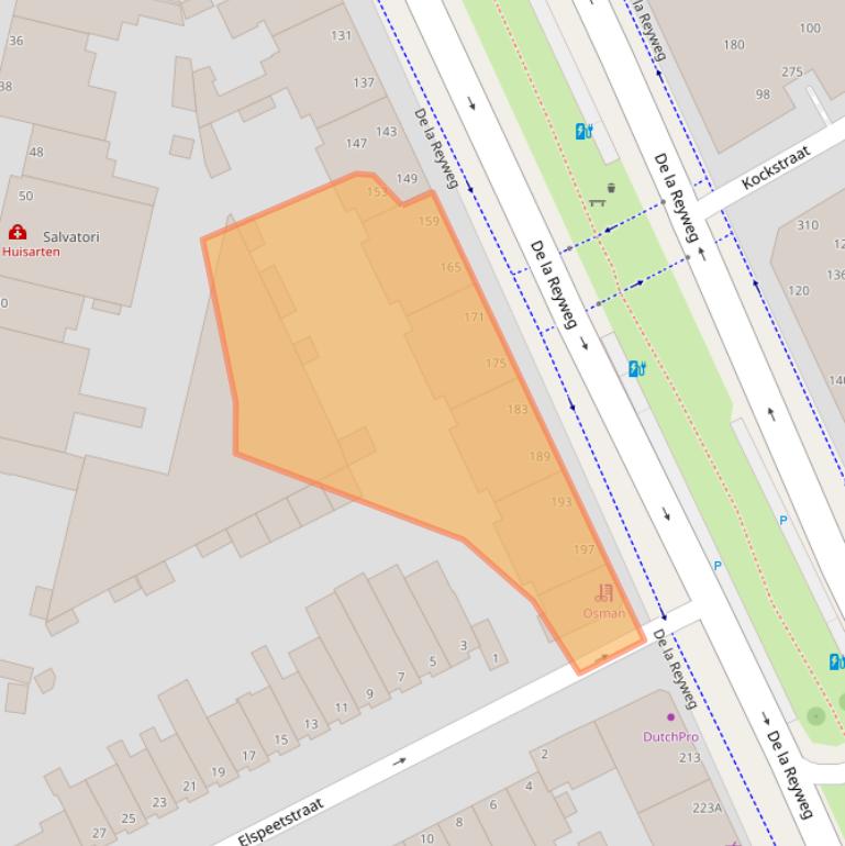 Kaart van postcodegebied 2571ED.