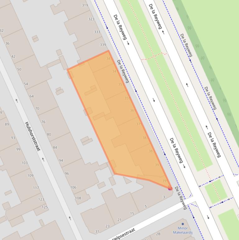 Kaart van postcodegebied 2571EJ.