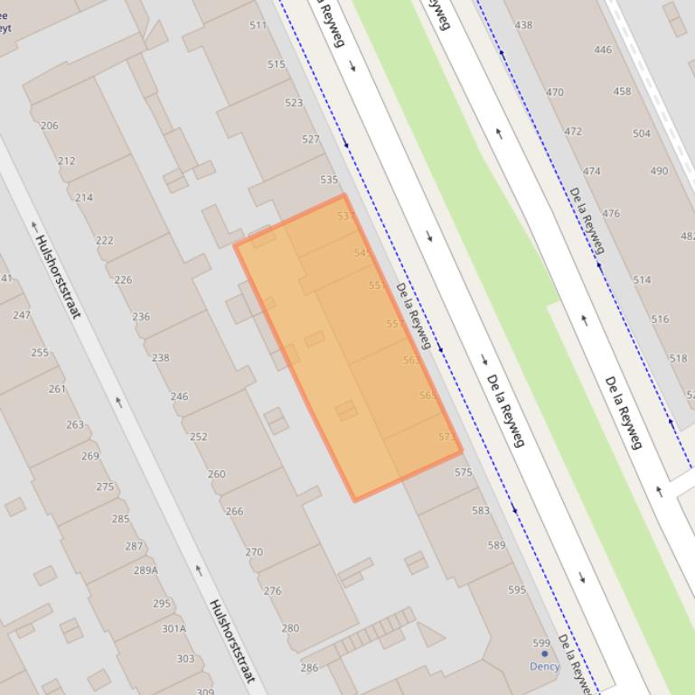 Kaart van postcodegebied 2571EN.