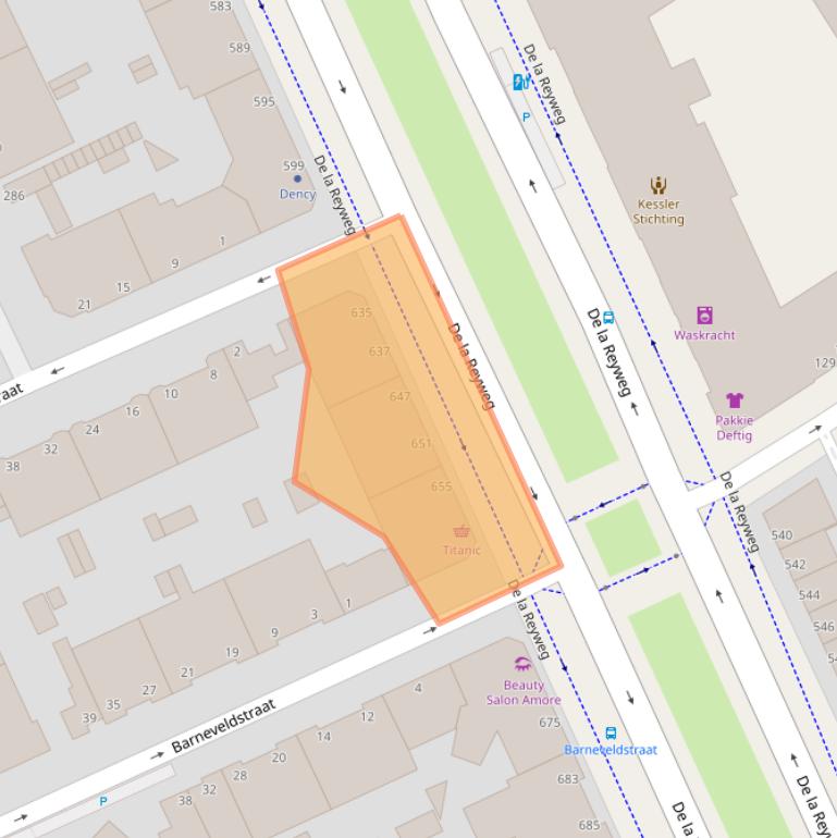 Kaart van postcodegebied 2571ER.