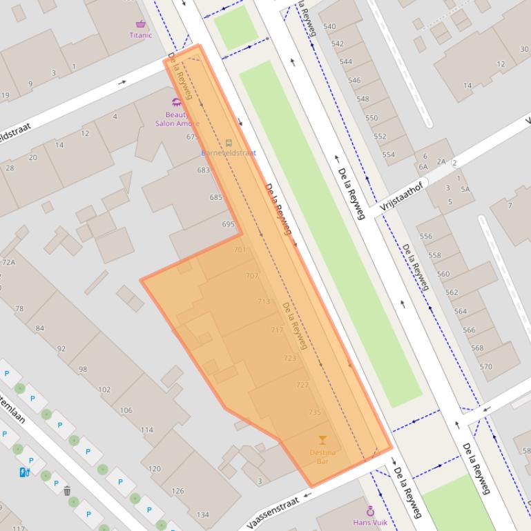 Kaart van postcodegebied 2571ET.