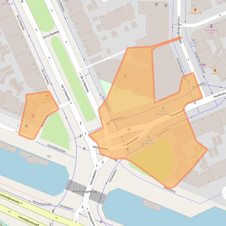 Kaart van postcodegebied 2571GA.