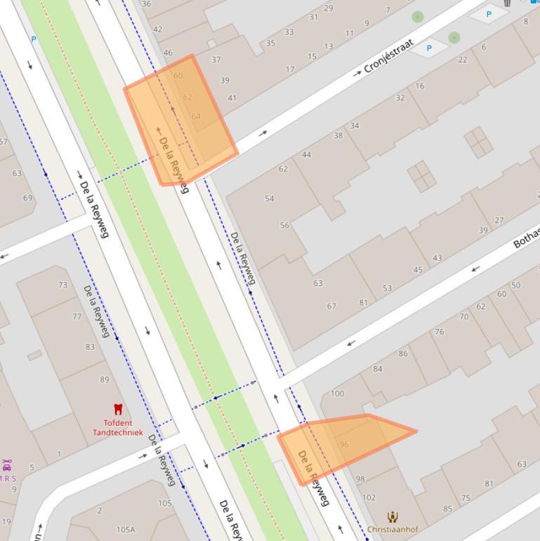 Kaart van postcodegebied 2571GD.