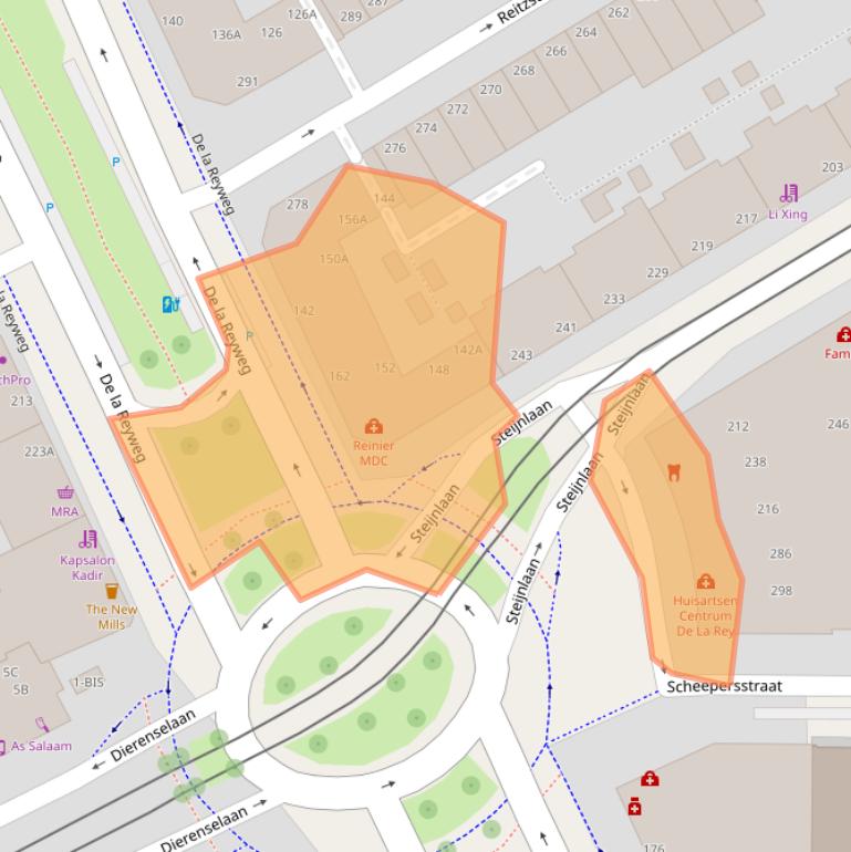 Kaart van postcodegebied 2571GG.