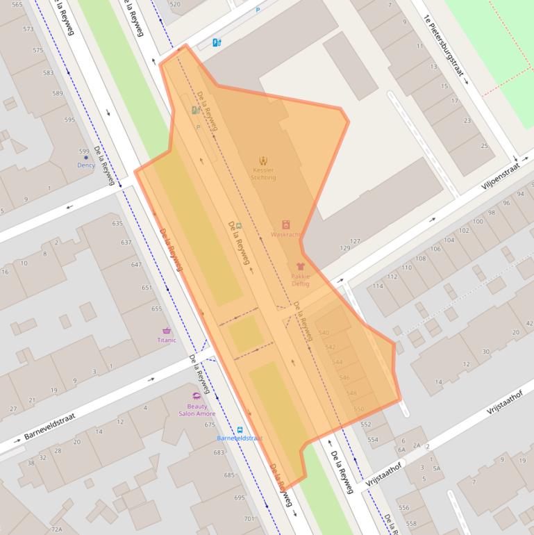 Kaart van postcodegebied 2571GN.