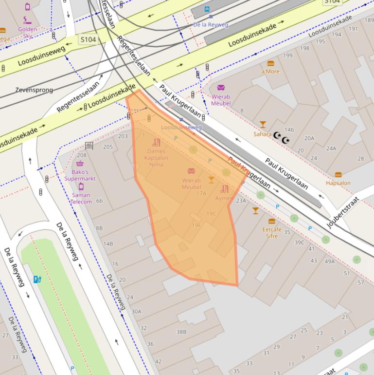 Kaart van postcodegebied 2571HA.